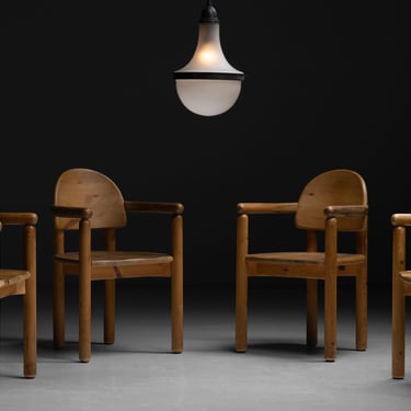 Pine Armchairs by Rainer Daumiller / Two Tone Pendant