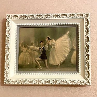 Vintage Sophie Ballerina Print Lithograph 1920-30’s | 11”X 9” Vintage Framed Ballet Art 