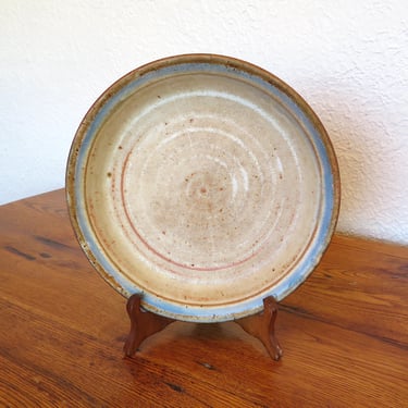 Vintage Handmade Stoneware Pottery Pie Dish Studio Art Pottery 10
