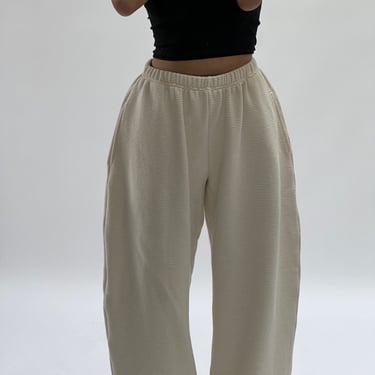 Na Nin Camden Rippled Cotton Curve Pant / Available in Cream and Faded Black