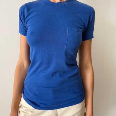 Little Blue Pocket Tee