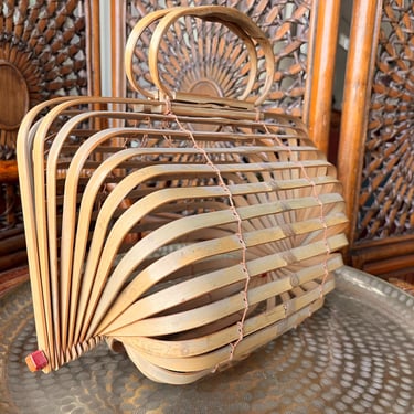 1950's Bamboo Accordion Purse 