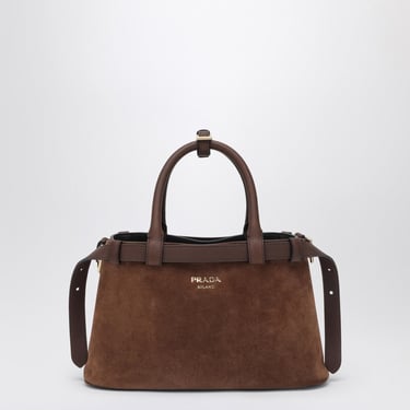 Prada Large Brown Buckle Bag With Belt Women