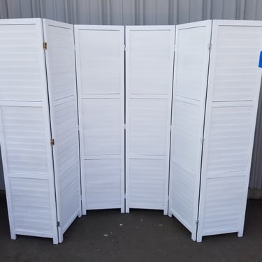 6 Panel Louvered Room Divider96W x 67H x 0.75D