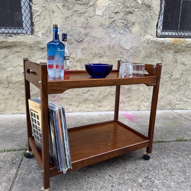 Mid century bar cart Danish modern bar cart Brazilian bar cart 