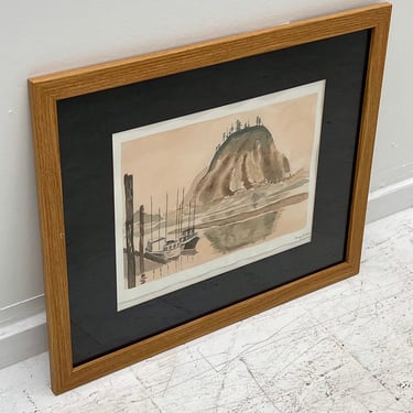 Free Shipping Within Continental US - Vintage Framed Water Color 