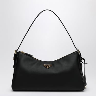 Prada Prada Aimée Medium Black Leather Bag Women