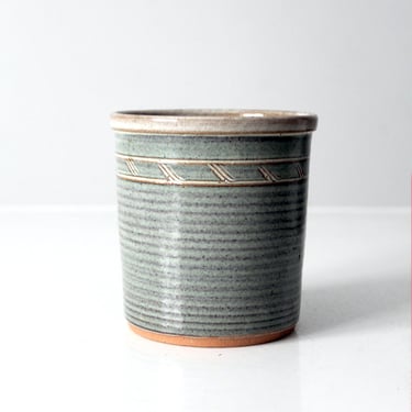 vintage studio pottery cachepot vase 