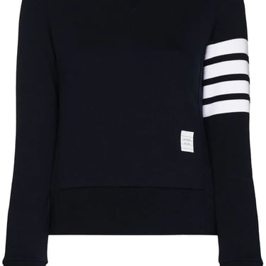 Thom Browne Women Pullover Sweatshirt With Engineered 4 Bar In Classic Loopback