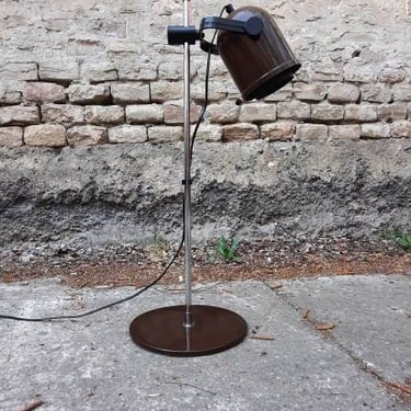 Vintage Desk Lamp, Lighting, Space Age, Desk Or Floor Lamp, Table Lamp, Vintage Brown Lamp, Mid Century Modern, Mcm Metal Desk Lamp 