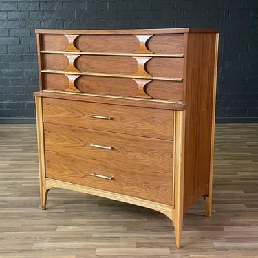 Mid-Century Modern Two-Tone Highboy Dresser by Kent Coffey, c.1960’s 