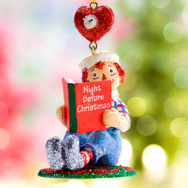 VINTAGE: 2000 - Raggedy Ann and Andy Glitter Christmas Ornament - The Danbury Mint - Collectors Ornaments  - SKU 00034959 