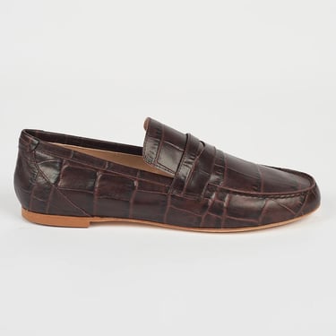 The Penny Loafer - Espresso Croc