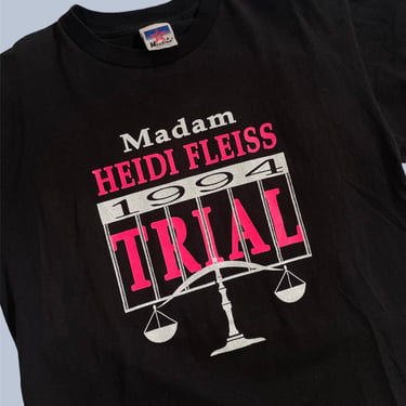 RESERVED -- RARE 90s Tee / Heidi Fleiss Trial 1994 / Pardon Heidi Fleiss! 
