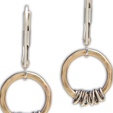 J&I Jewelry | Hammered 14kgf Circle Earring