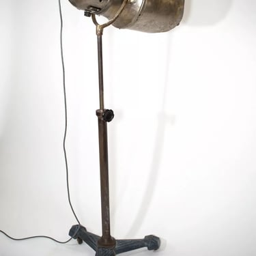 FRENCH ART DECO PROFESSIONAL HAIR DRYER REFURBISHED AS FLOOR LAMP SPOT