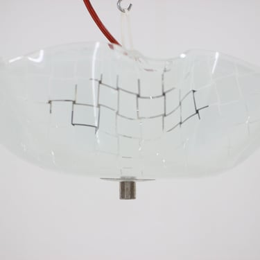 1970s Glass Pendant Lamp, Czechoslovakia 