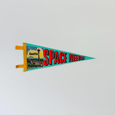 Vintage Space Needle Seattle Washington Medium Size Pennant 