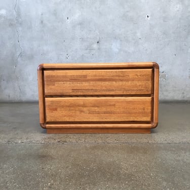 Vintage Oak Two Drawer Cabinet