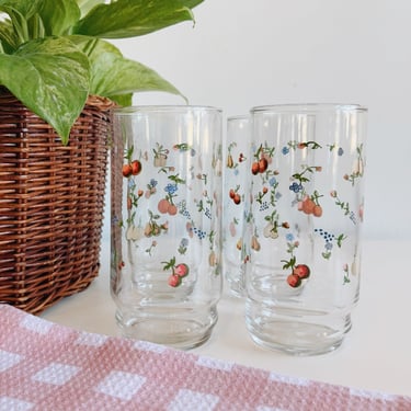 Set of 4 Fruity Juice Glasses