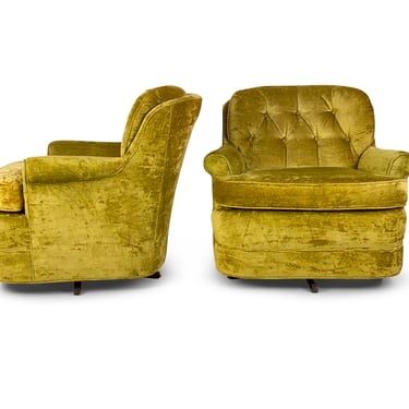 Pair of Swivel Club Chairs by Key City Custom Furniture, Circa 1960s - *Please ask for a shipping quote before you buy. 