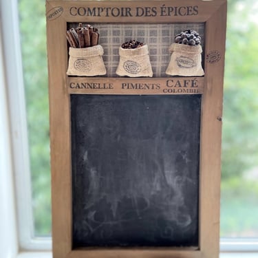 Beautiful vintage  French grocery chalk board 