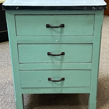 Item #AD1 Vintage Painted Chest of Drawers w/ Enamel Top c.1930