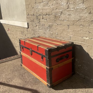 Red Steamer Trunk