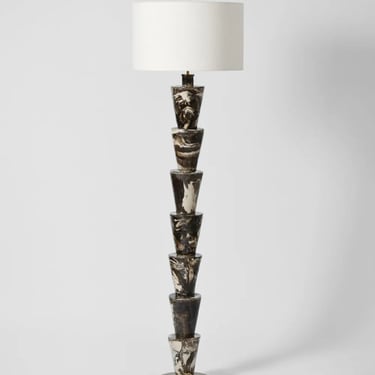 LAMPADAIRE NIZWA EN CERAMIQUE ET BRONZE
