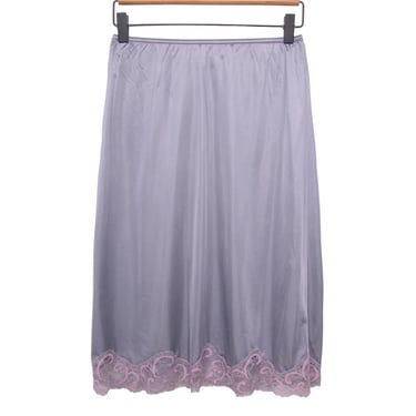 Gray Hand-Dyed Slip Skirt