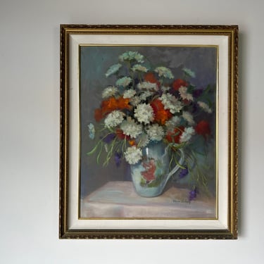 Elaine Vosburg (1927-2020) Still Life Oil on Canvas Painting 