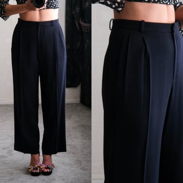 Vintage 90s Giorgio Armani Collezioni Black Shadow Gabardine | The