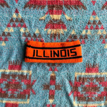 Vintage 1980s Illinois Illini Headband Earwarmer 