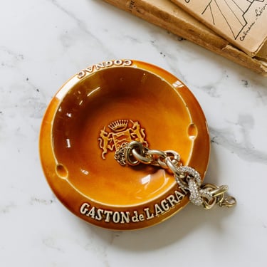 vintage french advertising gaston de lagrange ashtray, honey