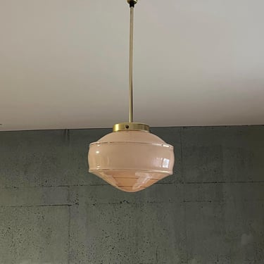 Vintage Pendant Light from the 50s / Late  Art Deco Pendant Light / Pink 