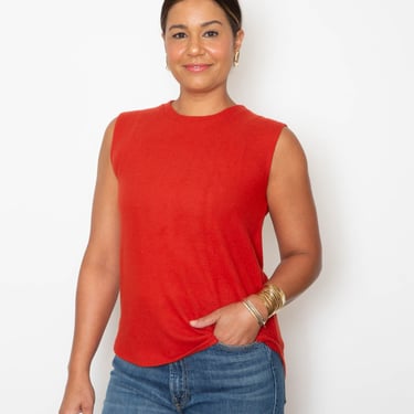 Melissa Muscle Tee - Red Knit