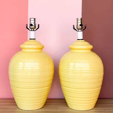 Pair of Happy Yellow Lamps