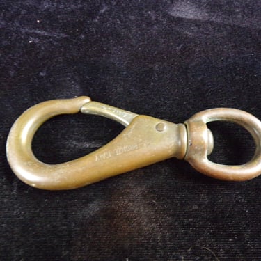 Swivel Eye Snap Hook, Brass, 3 1/8, Annapolis Maritime Antiques