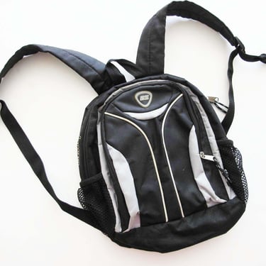 Y2K 2000's Blue Canvas Mini Backpack with | Surrealist Vintage