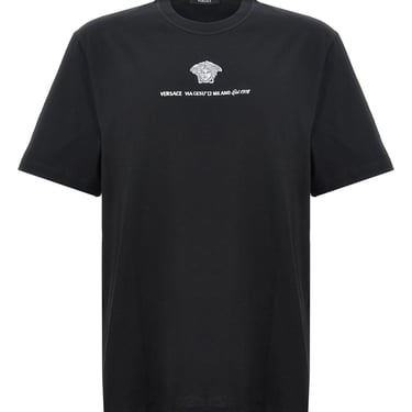 Versace Men Logo Embroidery T-Shirt
