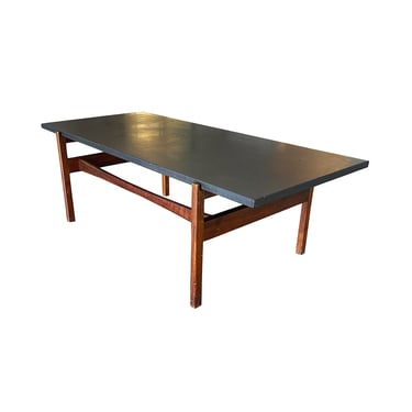 Midcentury Slate Top Coffee Table by Jens Risom