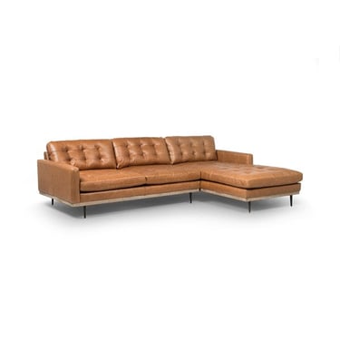 Lexi 2 Piece Leather Sectional with Chaise