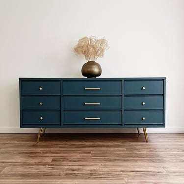 Blue Mid Century Modern Dresser 