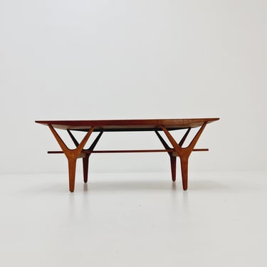 Mid century Danish teak coffee table by Henning Kjaernulf Y-from Denmark, 1960s 