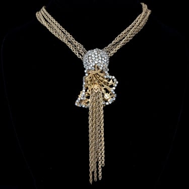 Miriam Haskell Rhinestone Chain Necklace