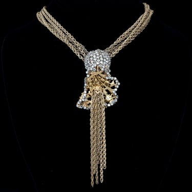 Miriam Haskell Rhinestone Chain Necklace