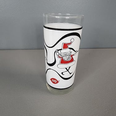 Retro Dairy Queen DQ Santa Clause Tumbler Glass 