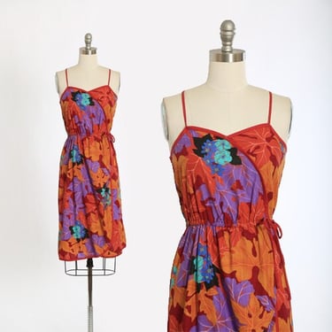 Vintage 70s floral cotton dress 