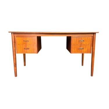 Vintage Danish Mid Century Modern Petite Teak Writing Desk Attributed to Arne Vodder 