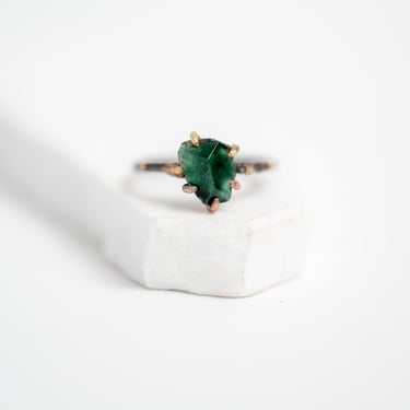 14K-18K Gold Brazilian Emerald Ring